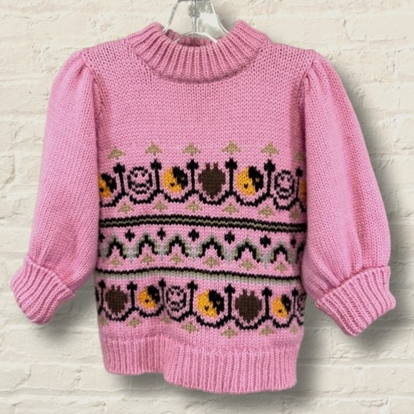 Ganni Pink Patterned Wool Sweater - Picture 6 of 6